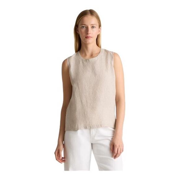 Quince Tops - Quince Linen Top XL Tan Woman